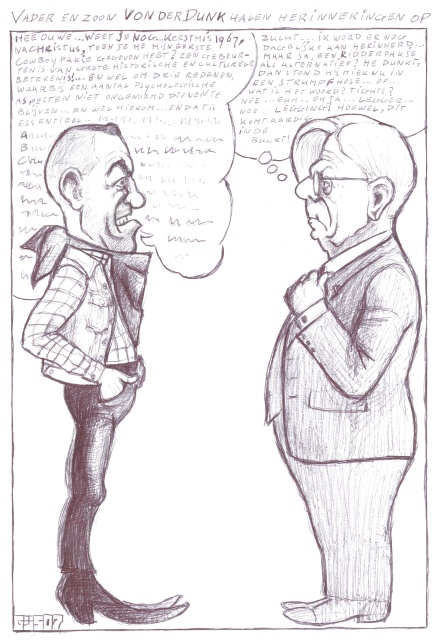 Historisch Café 31-03-2007 - karikatuur door Gijs Sevenhuijsen